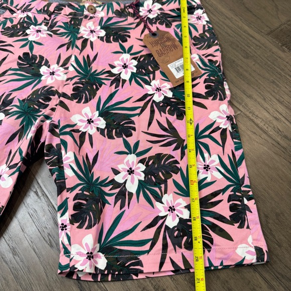 Hudson & Barrow Floral Shorts Pink Tropical Casual Size 36 NWT - Picture 3 of 10